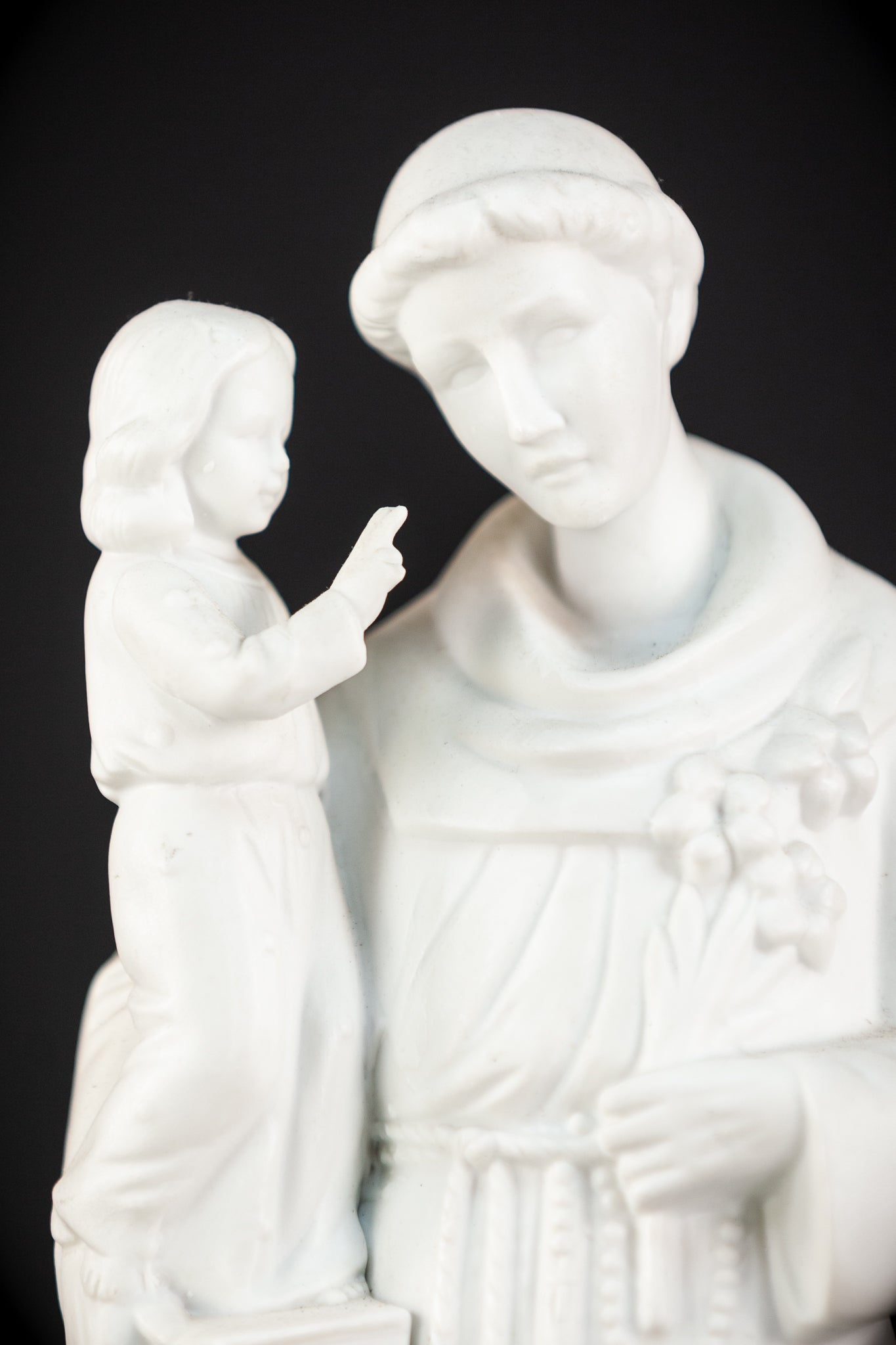 St Anthony Statue | Antique Saint Porcelain | 14.4''