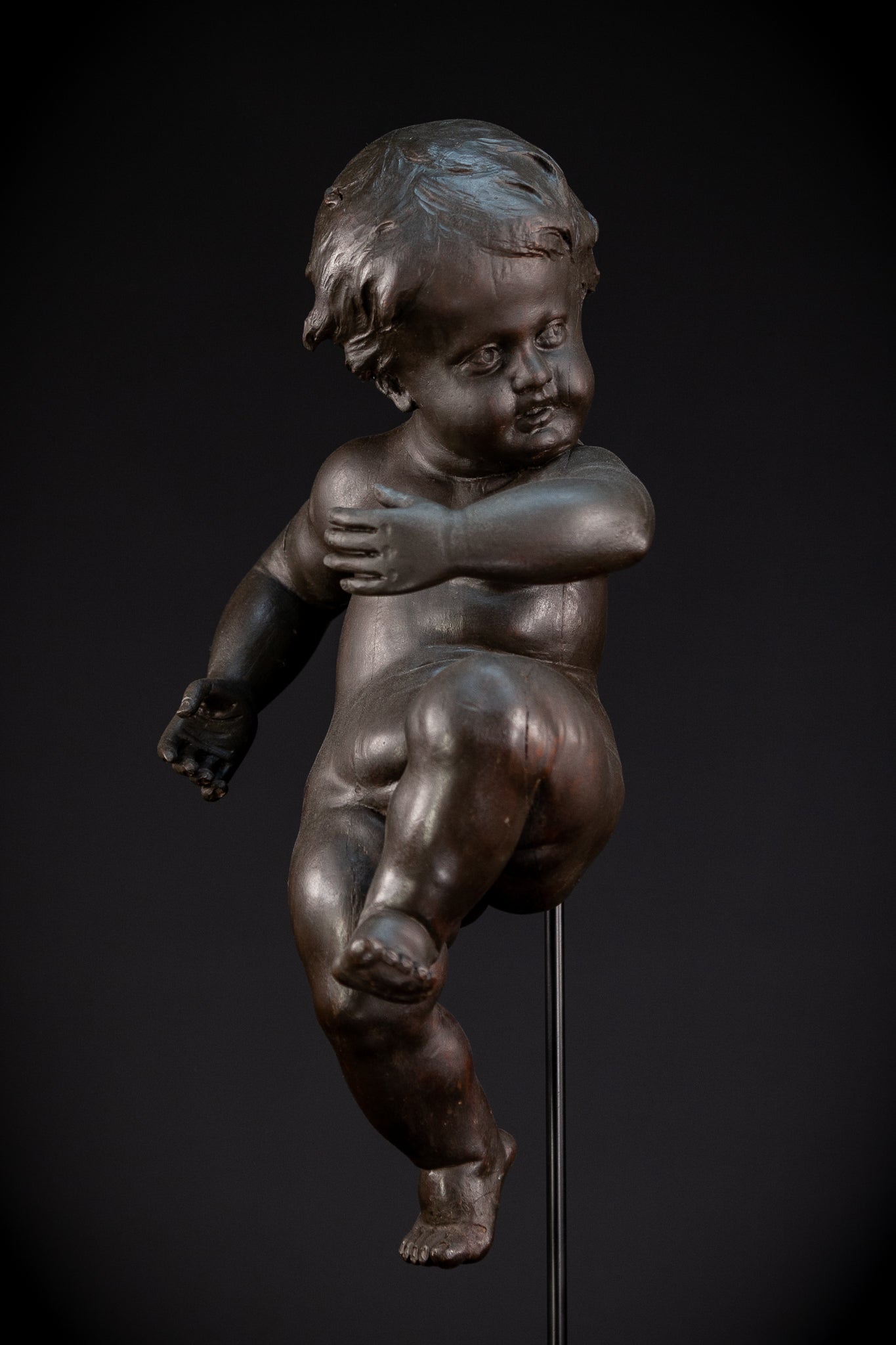 Putto Wooden Sculpture | 18.5"