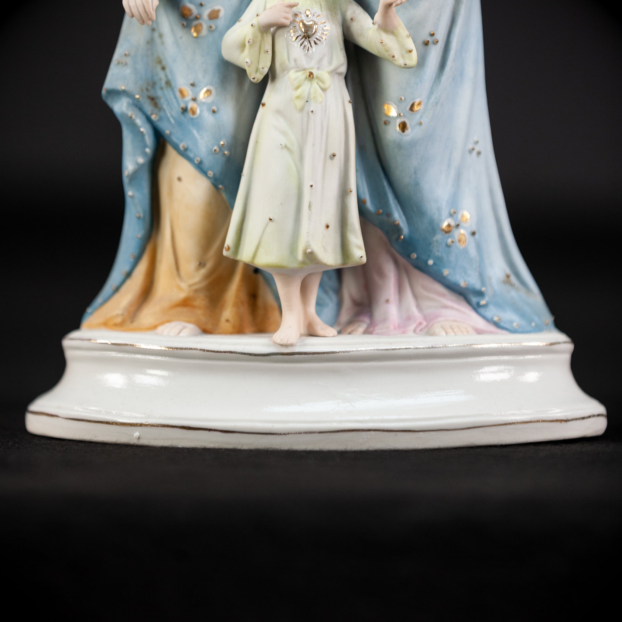 Holy Family Bisque Porcelain Statue 8.9" / 22.5 cm