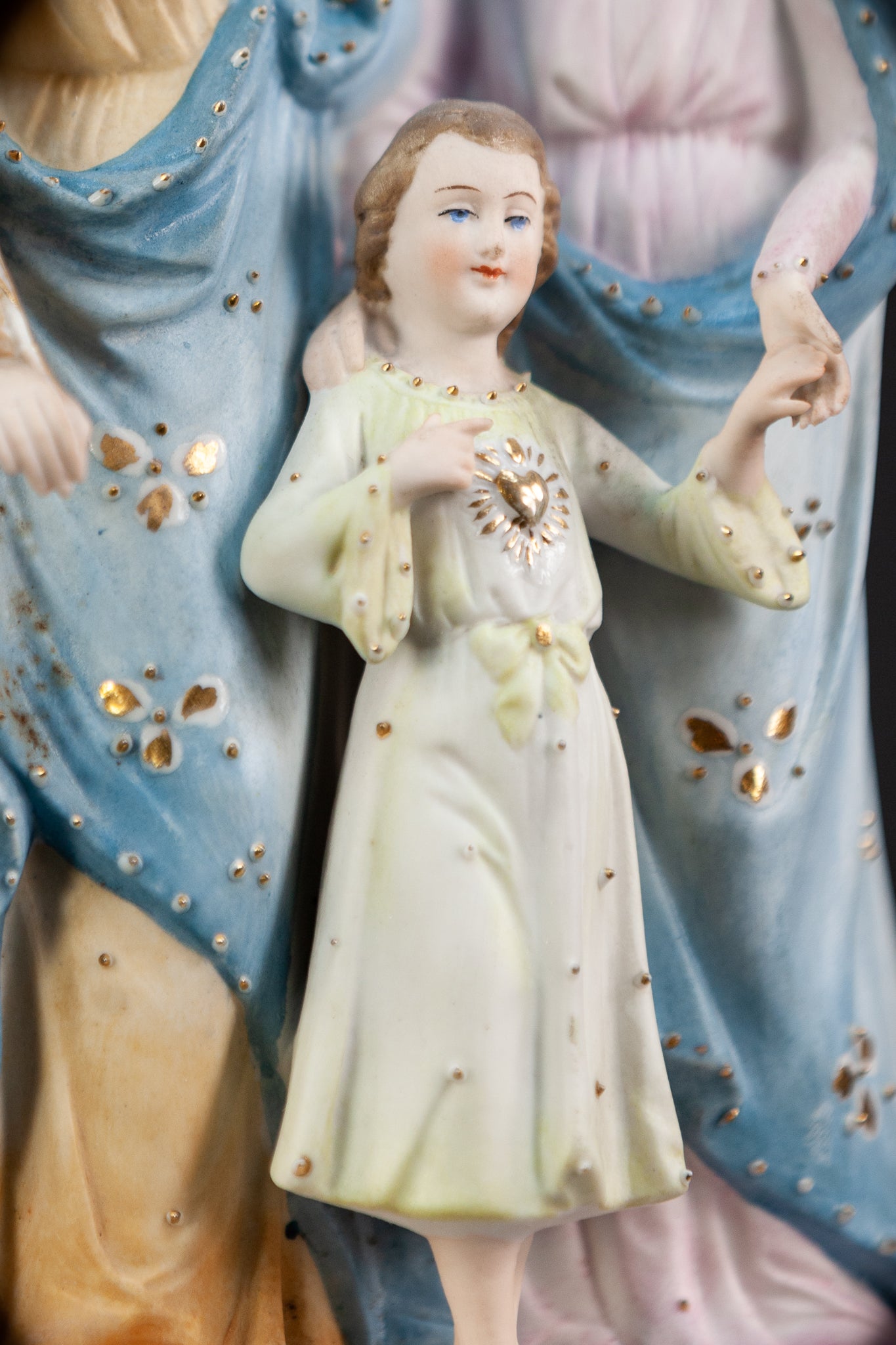 Holy Family Bisque Porcelain Statue 8.9" / 22.5 cm