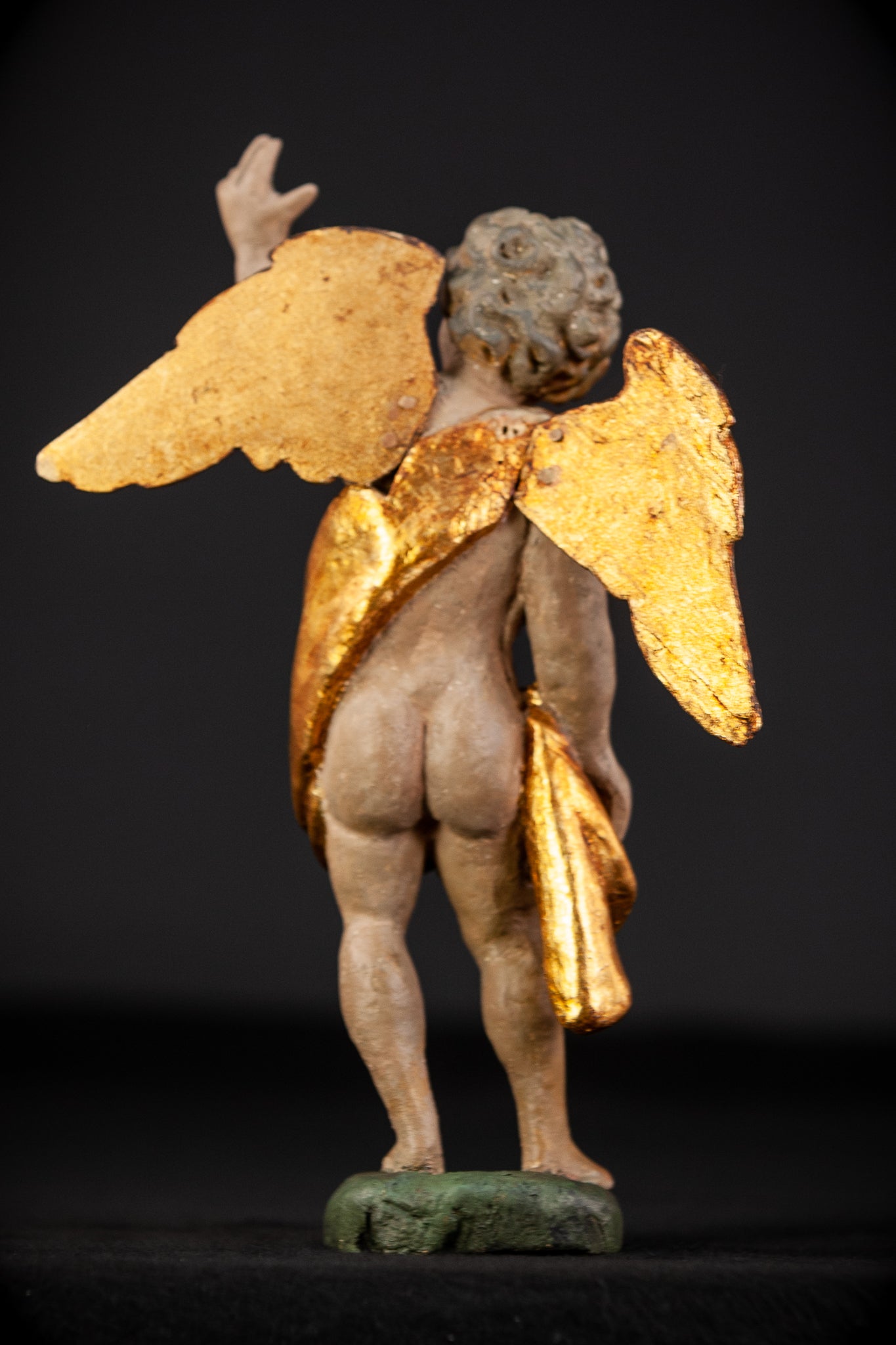 Angel Sculpture Pair |  Wood Statue | 10.2"