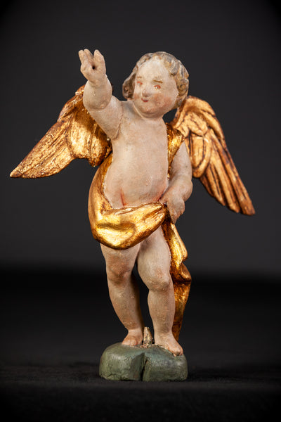 Angel Sculpture |  Wood Statue | 10.2"