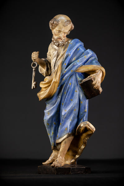 St Peter Wooden Sculpture 16.9"