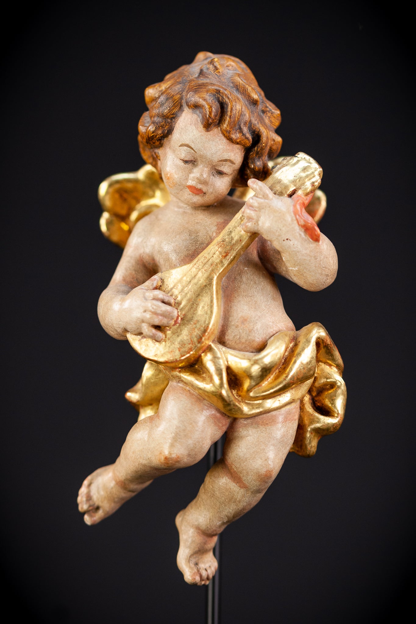 Angel Wood Carving Statue 6" 