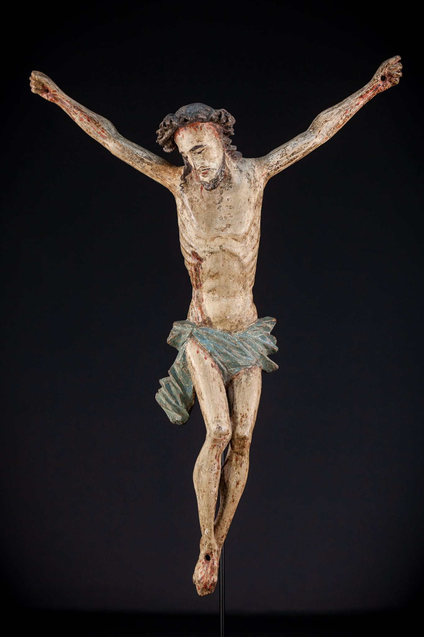  Corpus Christi Sculpture | 1600s  Antique | 20.9"