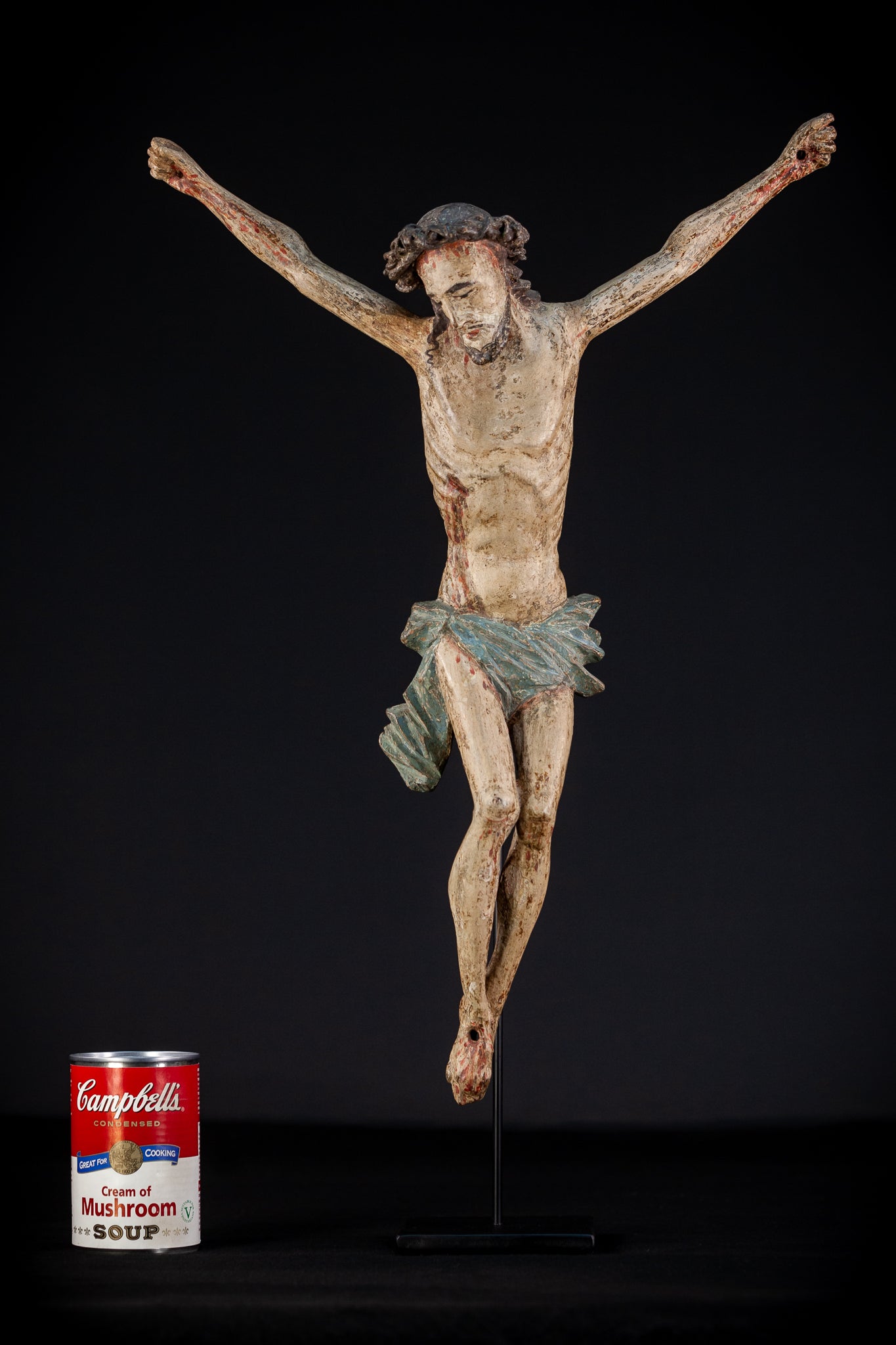 Corpus Christi Wooden Sculpture | 1600s Antique | 20.9" / 53 cm