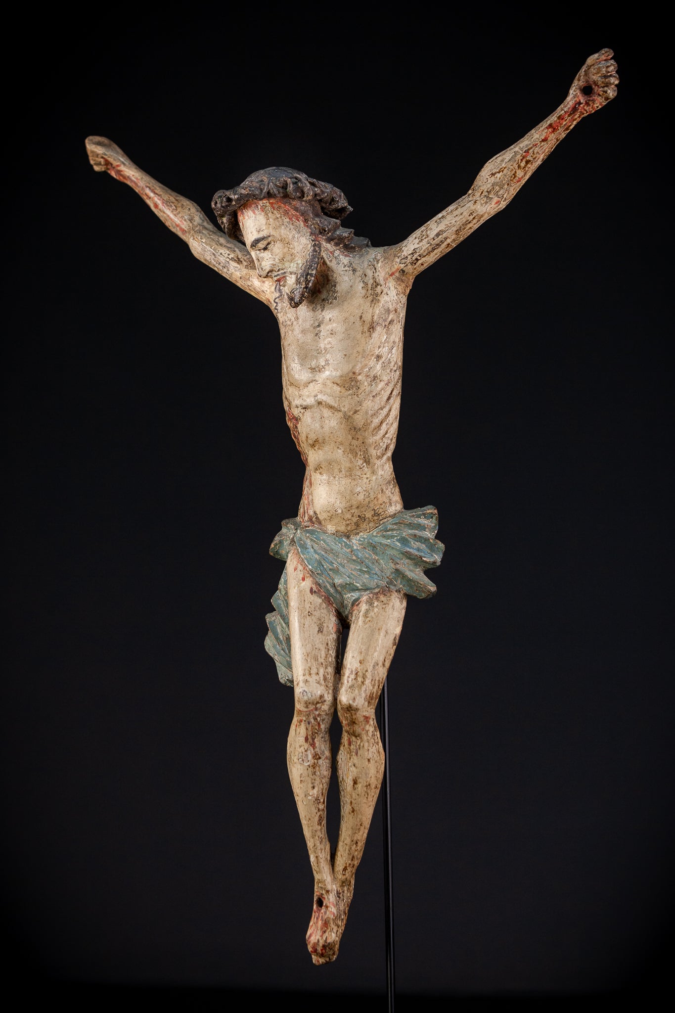 Corpus Christi Wooden Sculpture | 1600s Antique | 20.9" / 53 cm