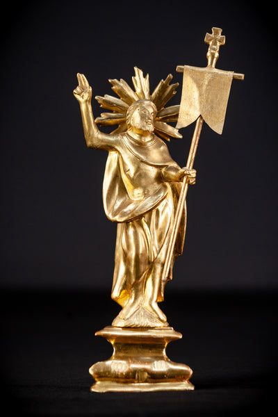 Ressurection of Jesus Gilt Wood Sculpture  | 10"