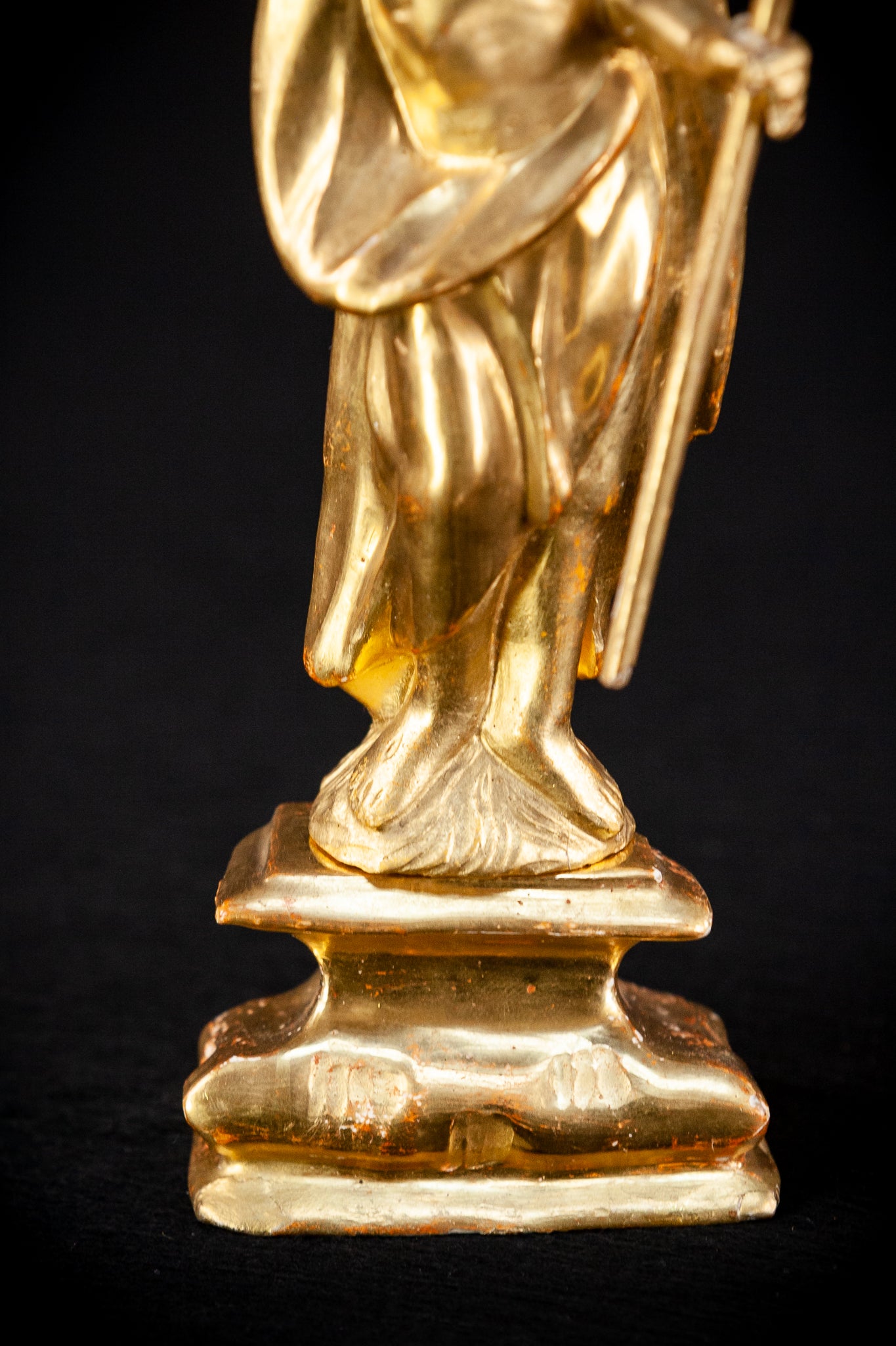 Ressurection of Jesus Gilt Wood Sculpture | 1700s Antique 10" / 24.5 cm