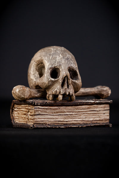 Memento Mori | 1700s Wooden Skull 6.9"