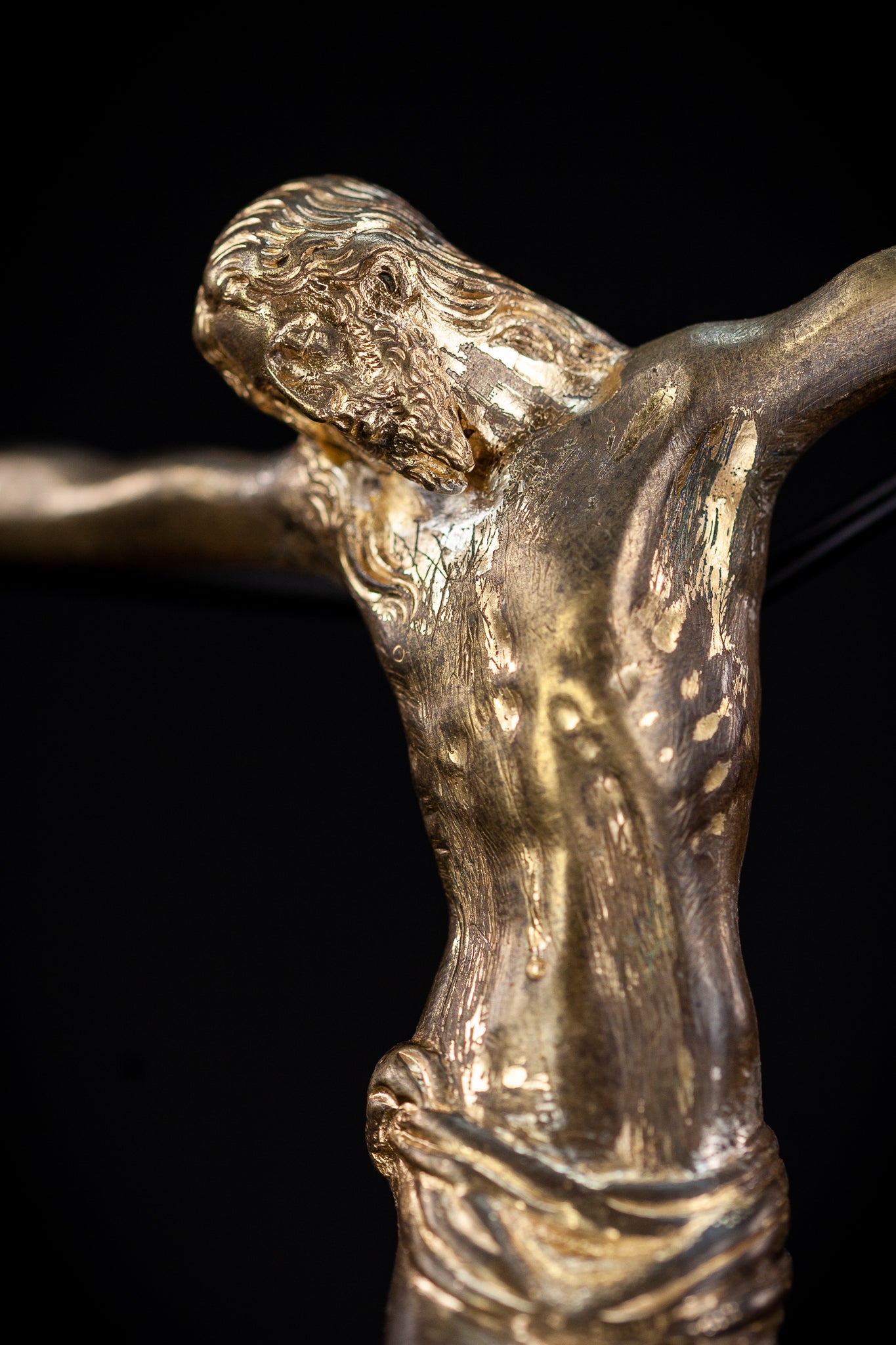 Corpus Christi Bronze Statue | 1500s Antique 5.5" / 14 cm