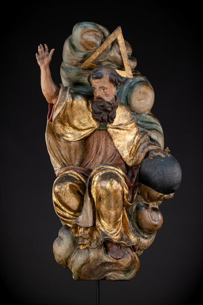 God The Father Sculpture | Antique 18th Century | 24"