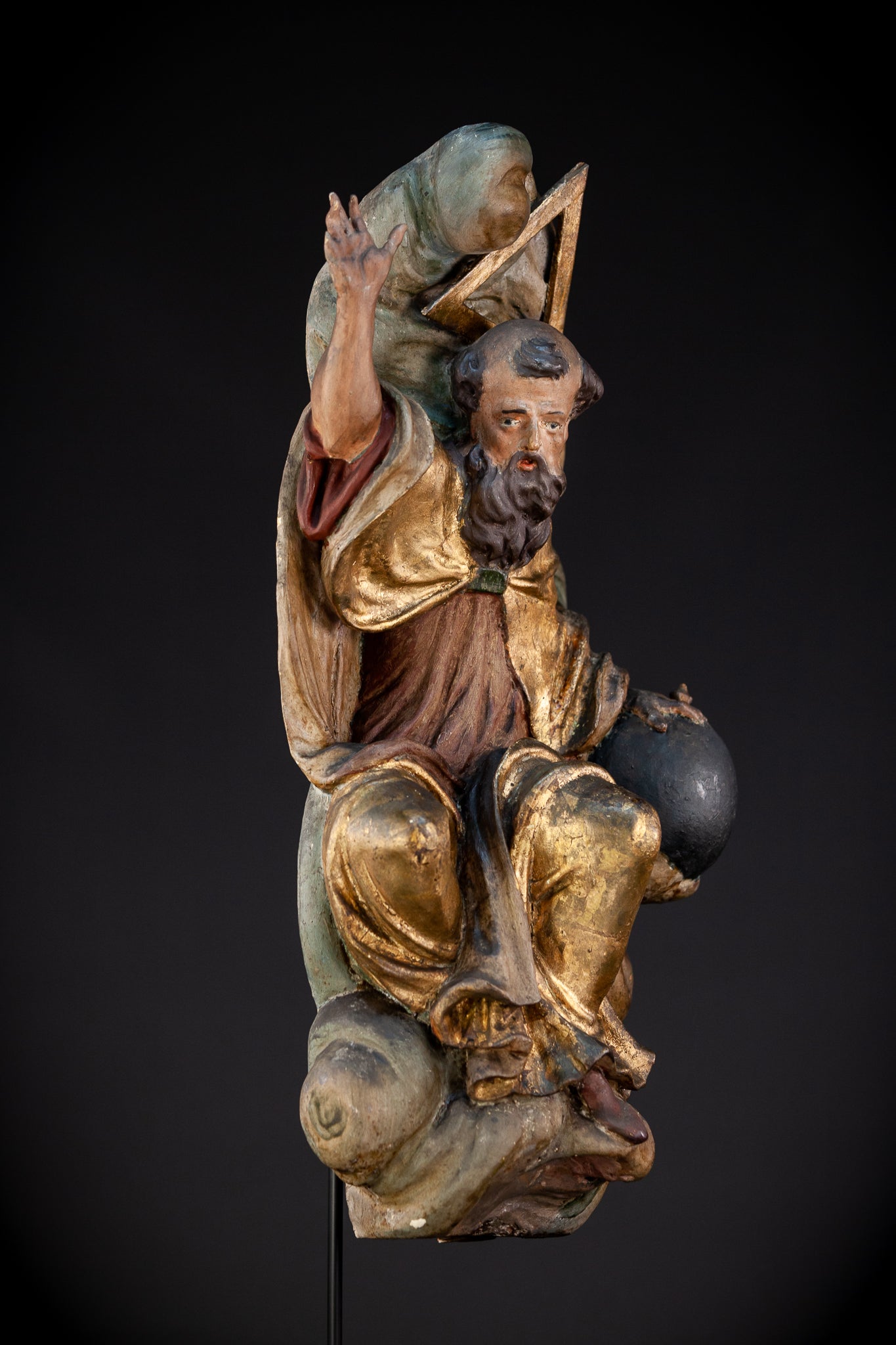 God The Father Sculpture | 1700s Antique | 24" / 61 cm