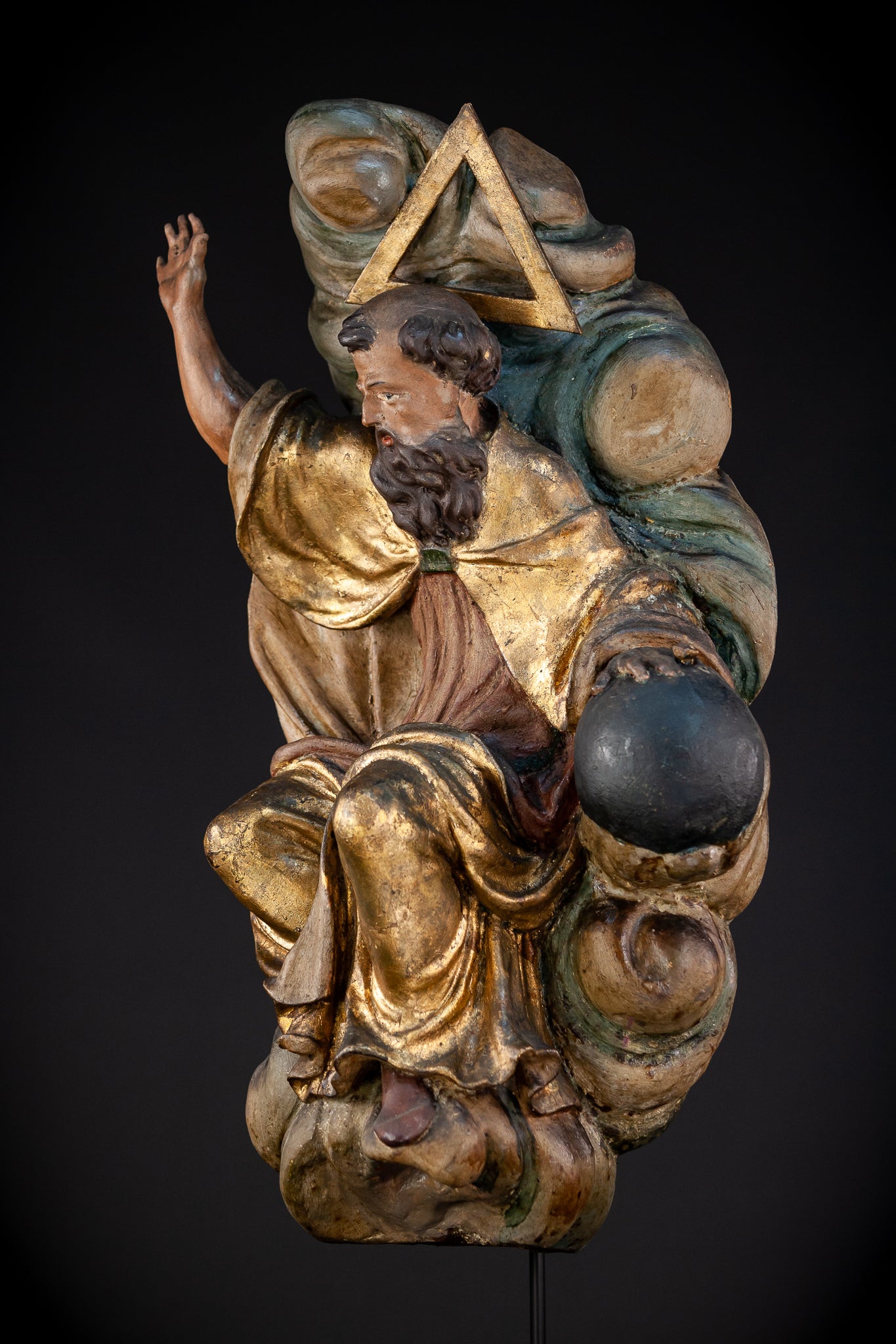God The Father Sculpture | 1700s Antique | 24" / 61 cm