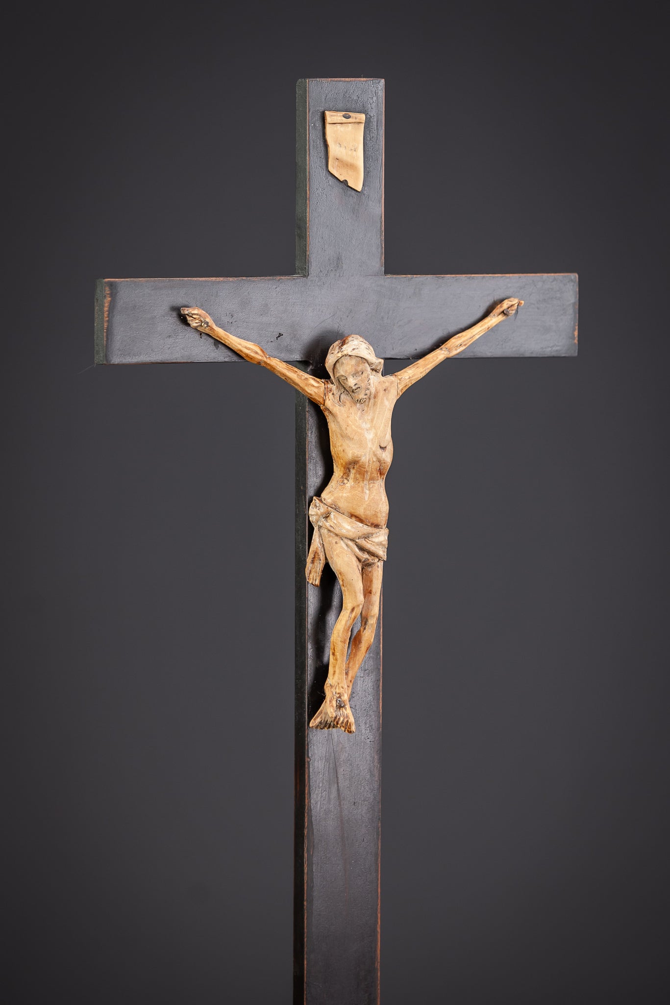 Altar Crucifix Standing Wooden Cross 19.3"