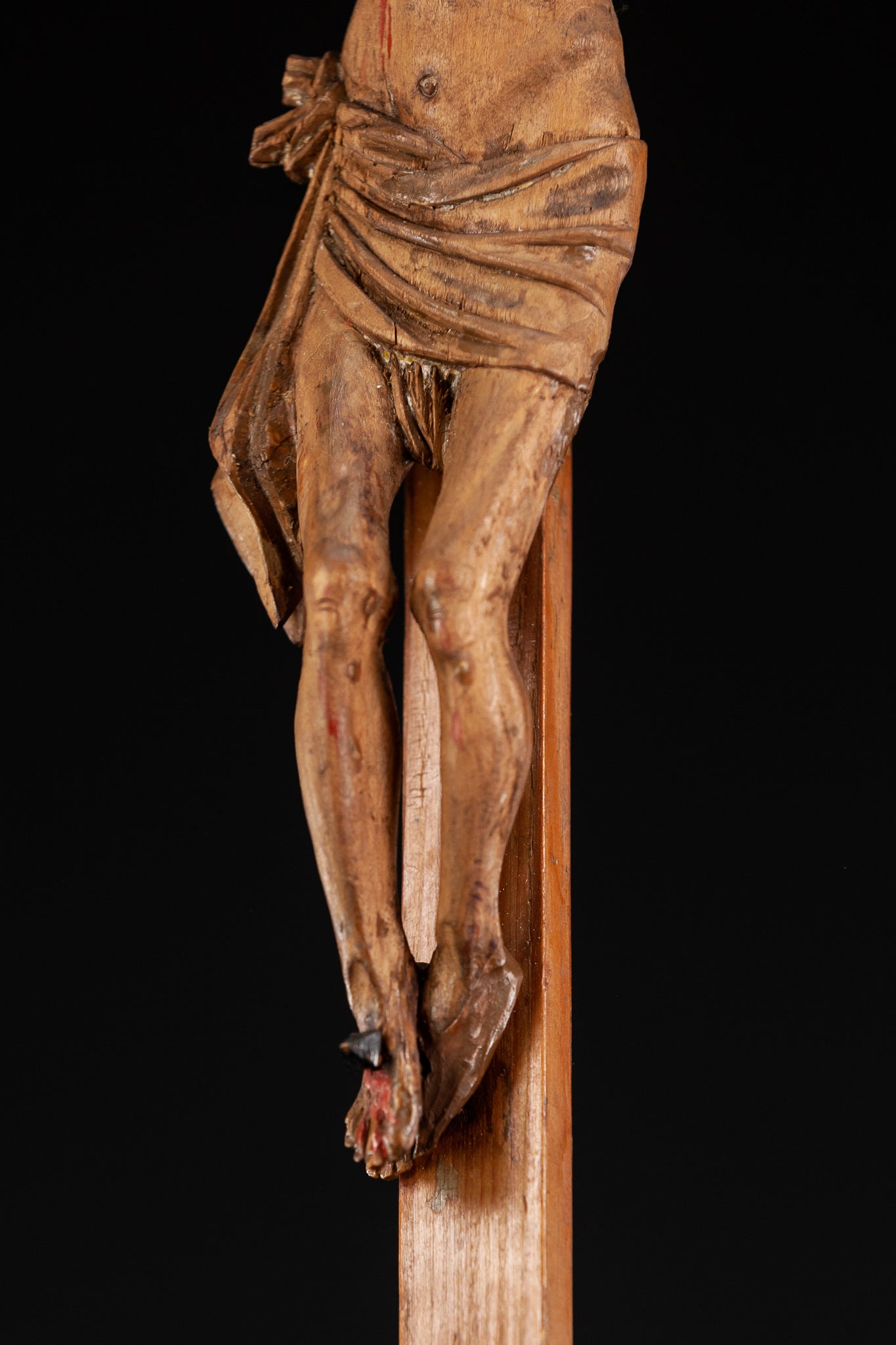 Altar Crucifix | Hell Base Jesus Christ 1600 Antique 20"
