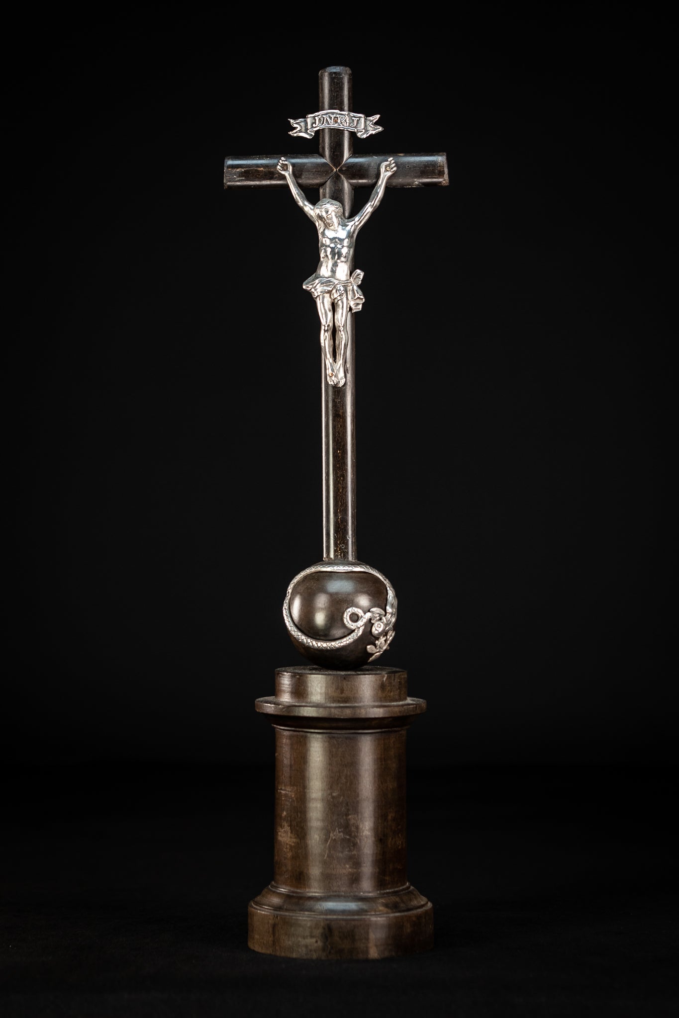 Altar Crucifix | Solid Silver Jesus Christ 18.1"