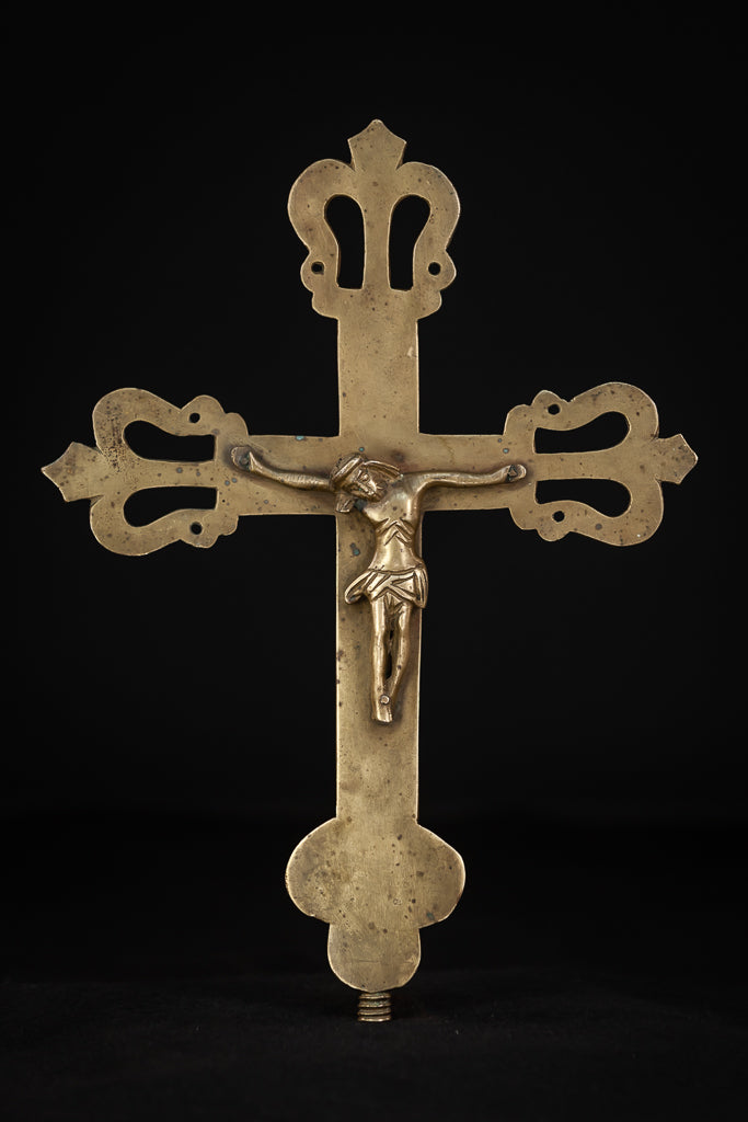 Crucifix Processional Bronze | 15th Century | 12.6"