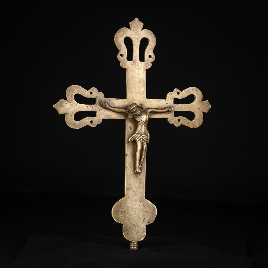 Crucifix Processional Bronze | 15th Century | 12.6"