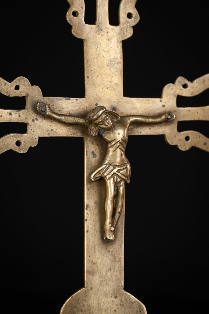 Crucifix Processional Bronze | 15th Century | 12.6"