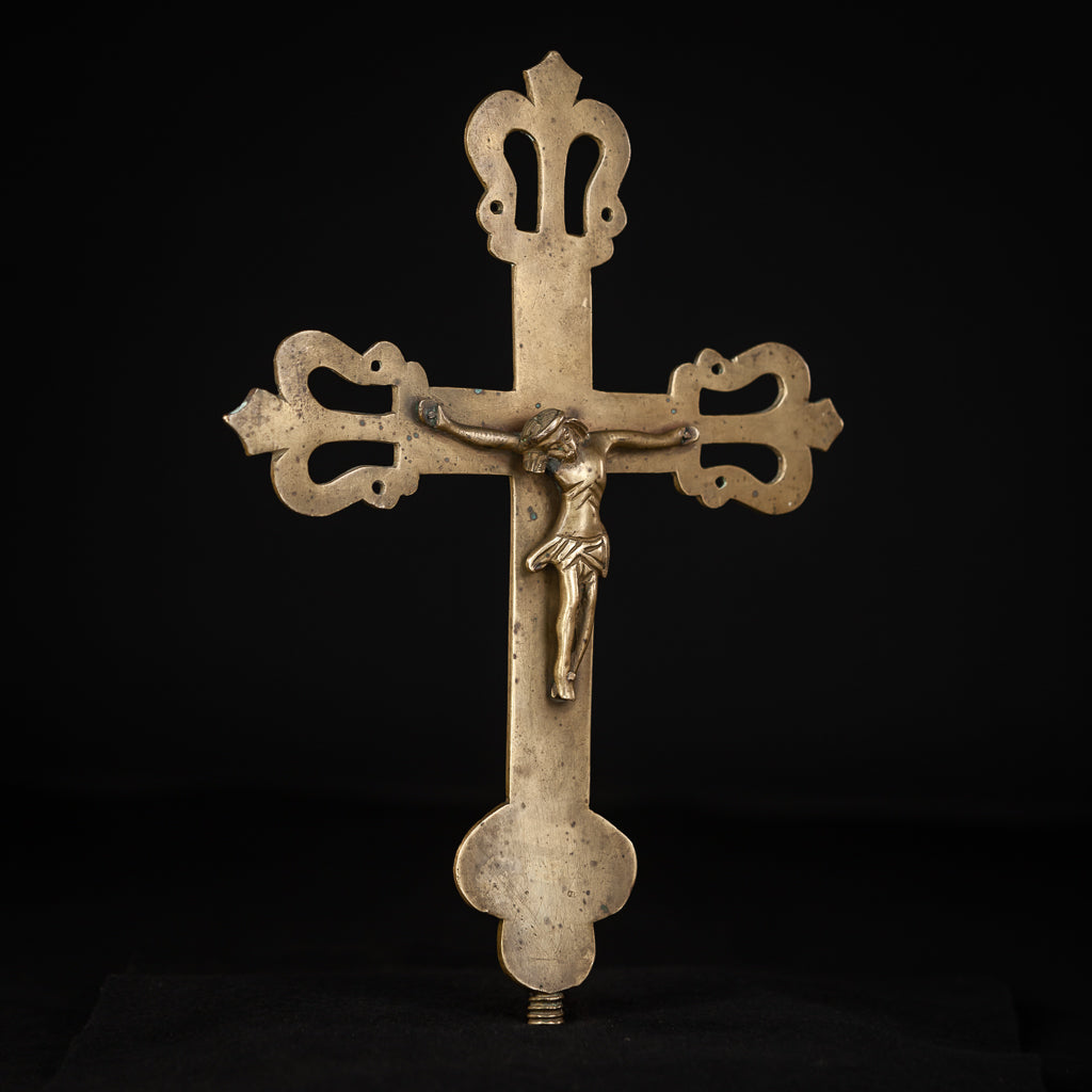 Crucifix Processional Bronze | 15th Century | 12.6"