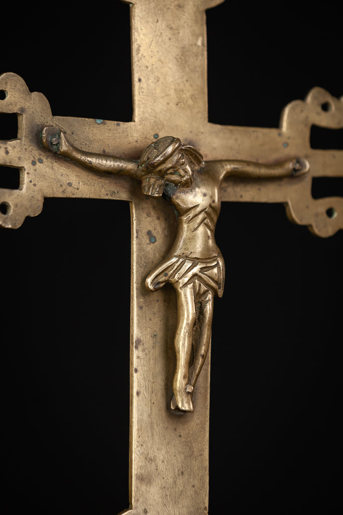 Crucifix Processional Bronze | 15th Century | 12.6"