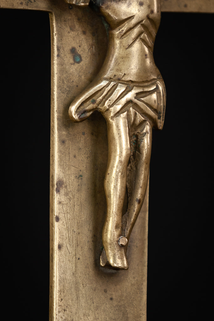 Crucifix Processional Bronze | 15th Century | 12.6"