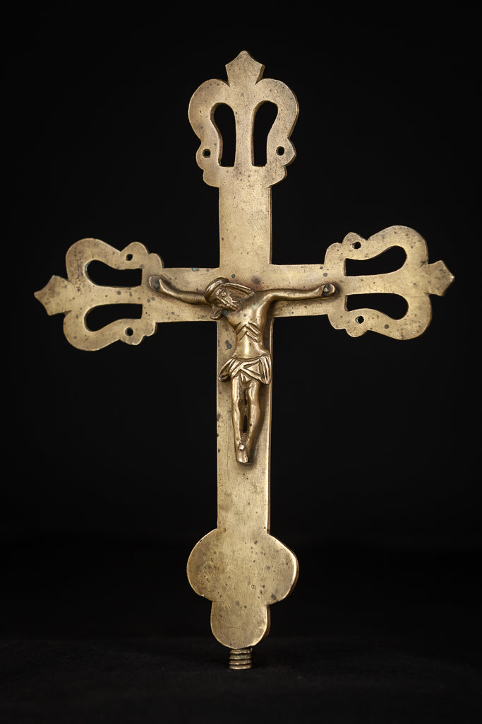 Crucifix Processional Bronze | 15th Century | 12.6"