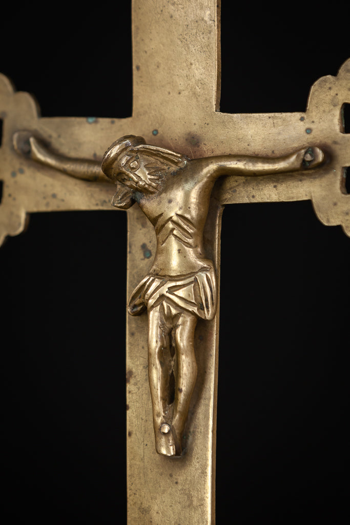 Crucifix Processional Bronze | 15th Century | 12.6"