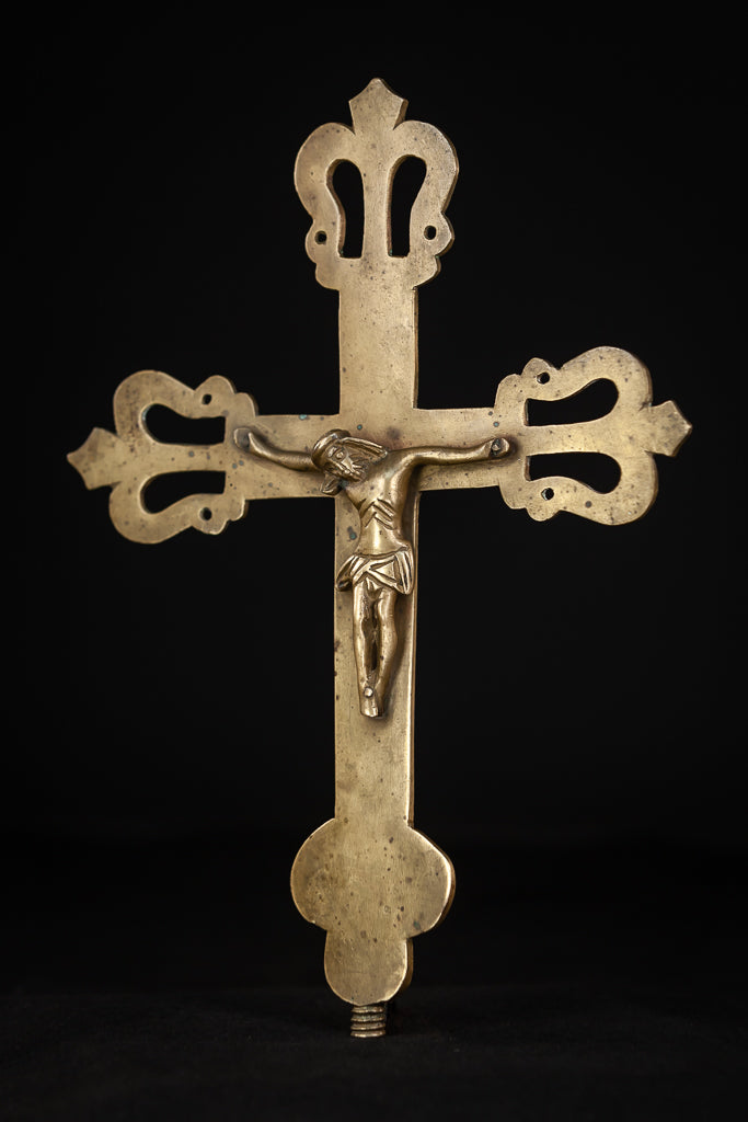 Crucifix Processional Bronze | 15th Century | 12.6"