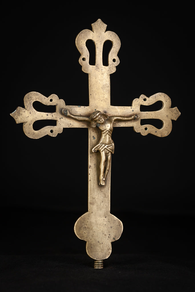 Crucifix Processional Bronze | 15th Century | 12.6"