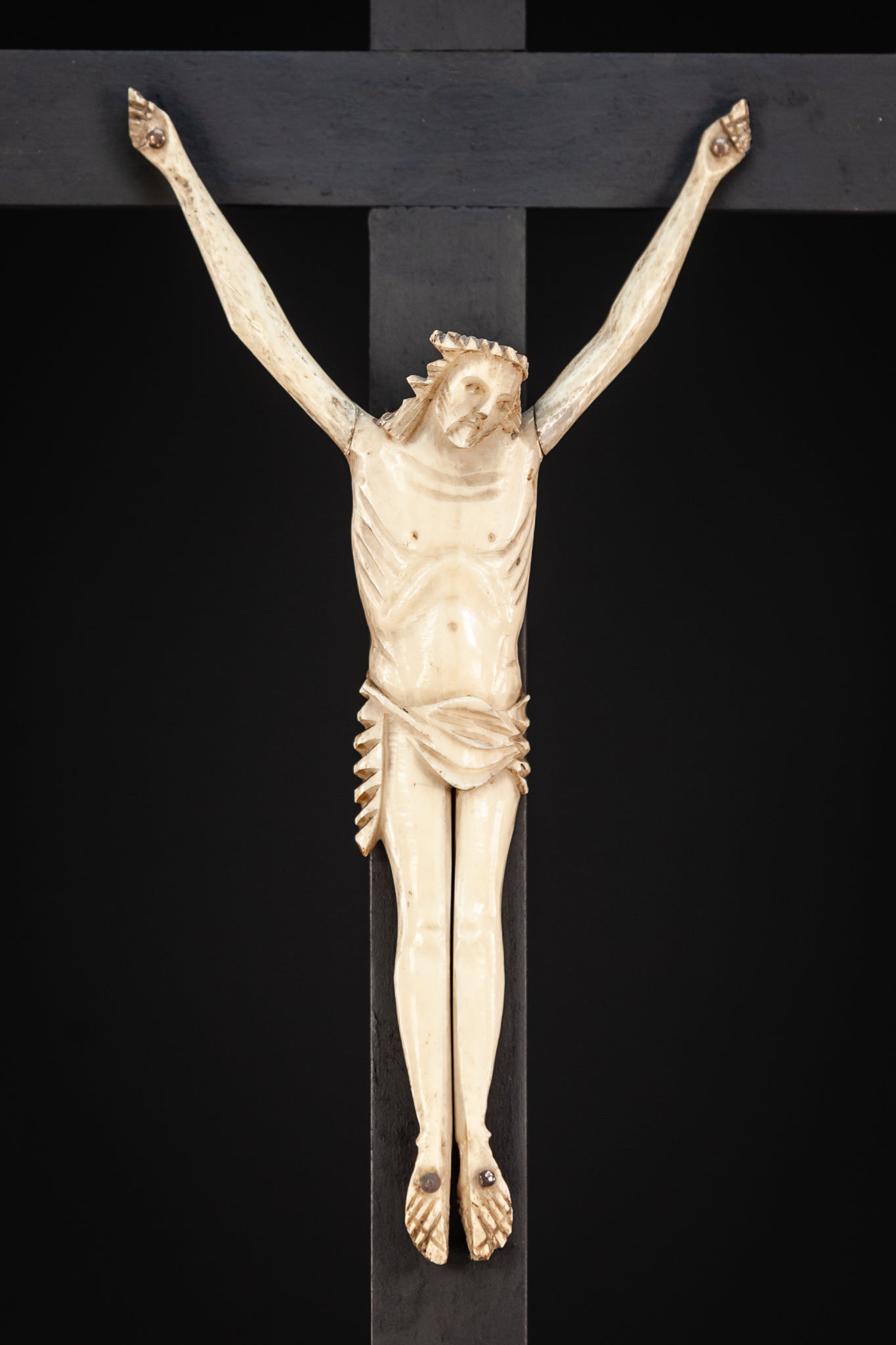 Altar Crucifix Dieppe Ivory Corpus Christi 24"