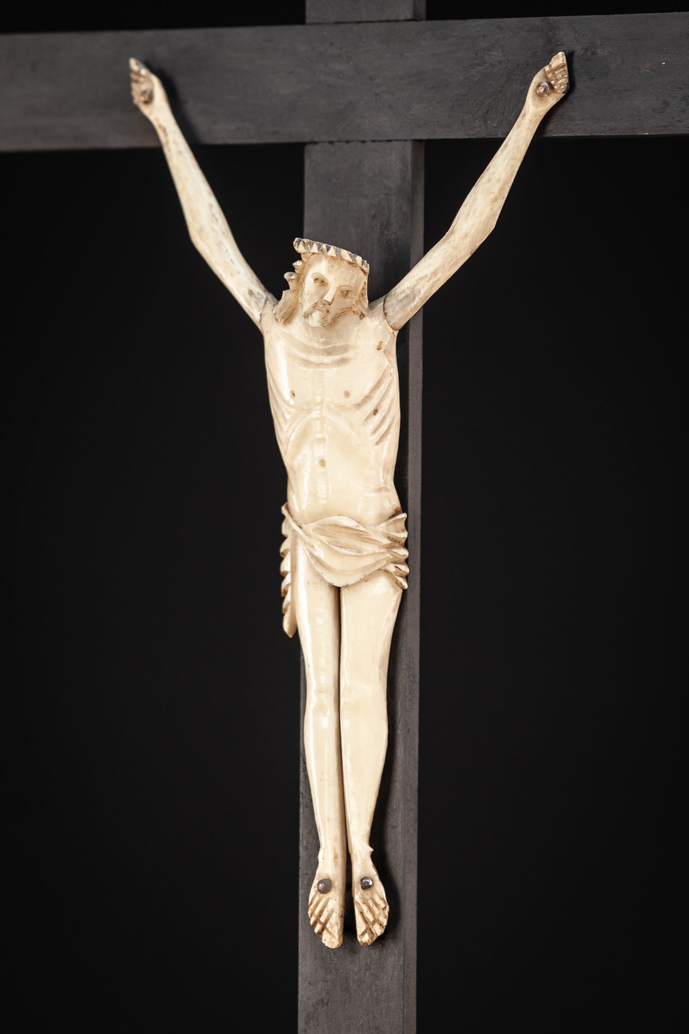 Altar Crucifix Dieppe Ivory Corpus Christi 24"